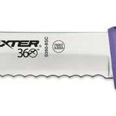 Dexter Russell Scalloped Purple Handle Bread Knife, 8 inch -- 6 per case