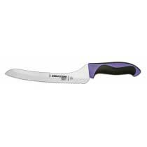 Dexter Russell Scalloped Purple Handle Offset Slicer, 9 inch -- 6 per case