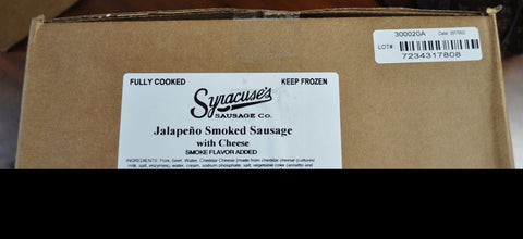Texas Smokers Jalapeno and Cheese Smoked Sausage Rope, 20 Pound