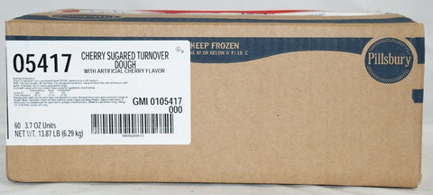 General Mills Pillsbury Turnovers Cherry Sugared Puff Pastry Dough, 3.7 Ounce -- 60 per case.