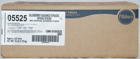 General Mills Pillsbury Blueberry-Sugared Puff Pastry Dough - Strudel Bites, 0.8 Ounce -- 320 per case.