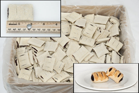 General Mills Pillsbury Blueberry-Sugared Puff Pastry Dough - Strudel Bites, 0.8 Ounce -- 320 per case.