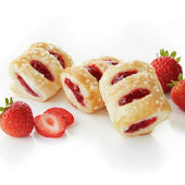 General Mills Pillsbury Strawberry-Sugared Puff Pastry Dough - Strudel Bites, 0.8 Ounce -- 320 per case.