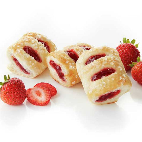 General Mills Pillsbury Strawberry-Sugared Puff Pastry Dough - Strudel Bites, 0.8 Ounce -- 320 per case.