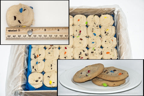 General Mills Pillsbury Best Doughboys Chocolate Chip Cookie with Candy Pieces Dough, 1.5 Ounce -- 216 per case.