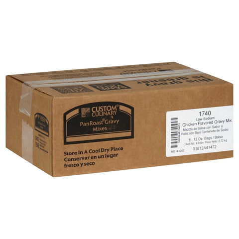 Custom Culinary PanRoast Low Sodium Chicken Flavored Gravy Mix, 12 Ounce -- 8 per case.