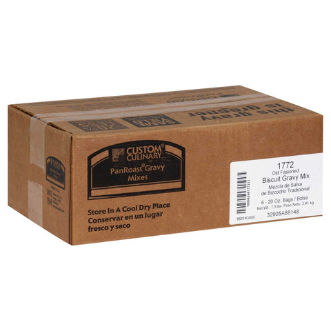 Custom Culinary PanRoast Old Fashioned Biscuit Gravy Mix, 20 Ounce -- 6 per case.