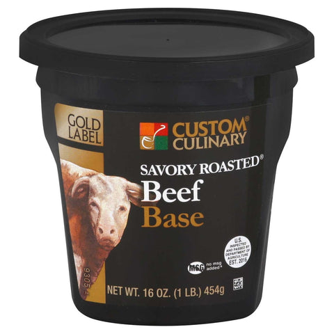 Custom Culinary Gold Label Savory Roasted Beef Base, 1 Pound -- 6 per case.