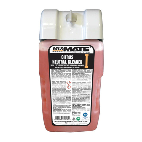 US Chemical Mix Mate Concentrate Citrus Neutral Floor Cleaner, 3100 Milliliter -- 2 per case.