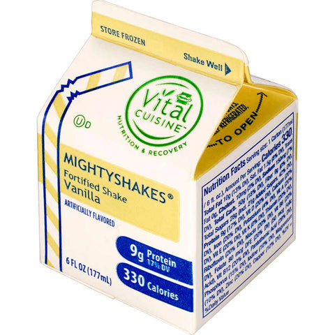 MightyShakes Vanilla Shake Beverage, 6 Ounce -- 50 per case.