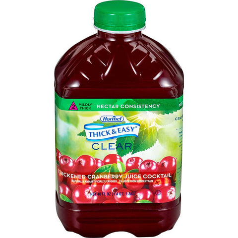 Hormel Health Labs Thick and Easy Thickened Cranberry Juice Cocktail, Nectar Consistency, 46 Ounce -- 6 per case