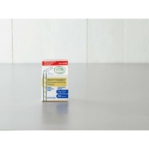 MightyShakes No Sugar Added Vanilla Shake Beverage, 6 Ounce -- 50 per case.