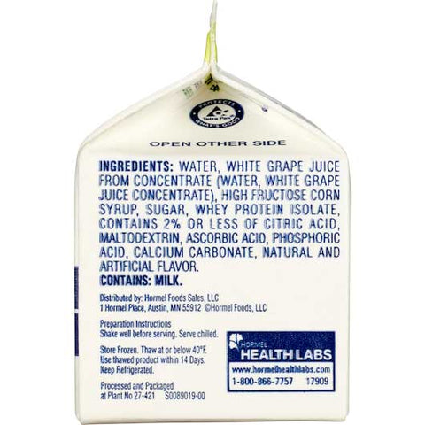 Hormel Vital Cuisine Nutritious Juice Drinks, White Grape, 6 Ounce -- 50 per case