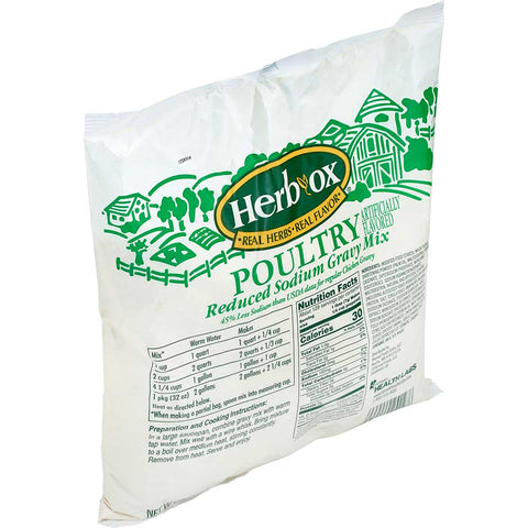 Hormel Health Labs HERB-OX Reduced Sodium Poultry Gravy Mix, 32 Ounce -- 6 per case