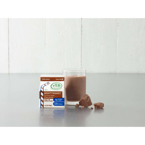 MightyShakes Chocolate Shake Beverage, 4 Ounce -- 75 per case.