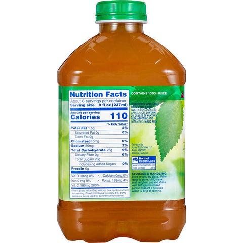 Hormel Health Labs Thick and Easy Thickened Apple Juice, Nectar Consistency, 46 Ounce -- 6 per case