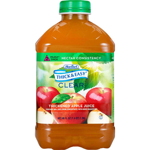 Hormel Health Labs Thick and Easy Thickened Apple Juice, Nectar Consistency, 46 Ounce -- 6 per case