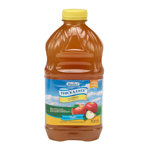 Thick and Easy Apple Drink Honey Consistency Plastic Jug, 48 Ounce -- 6 Case