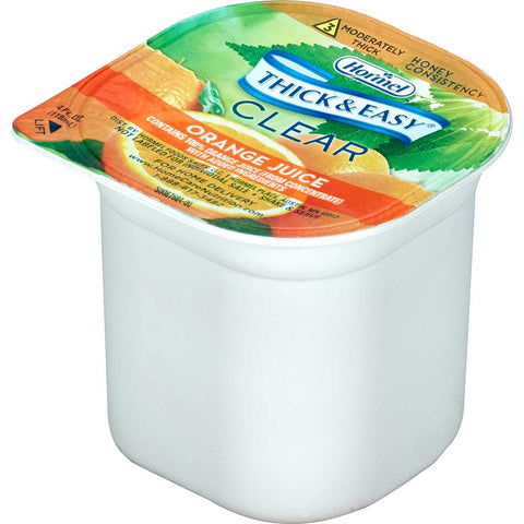Hormel Health Labs Thick and Easy Thickened Orange Juice, Honey Consistency Portion Control Cups, 4 Ounce -- 24 per case