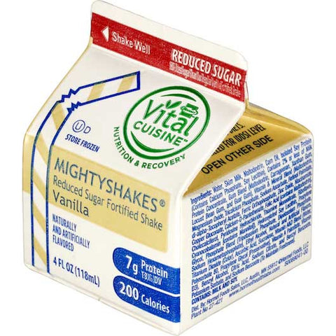 MightyShakes Reduced Sugar Vanilla Shake Beverage, 4 Ounce -- 50 per case