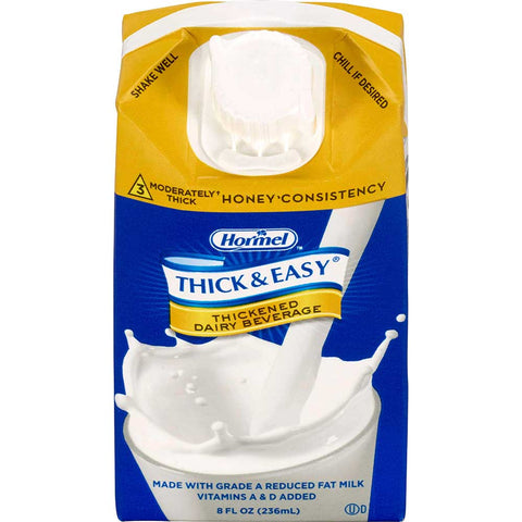 Hormel Health Labs Thick and Easy Thickened Dairy Beverage, Honey Consistency, 8 Fluid Ounce -- 27 per case