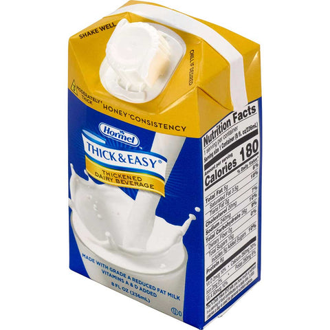 Hormel Health Labs Thick and Easy Thickened Dairy Beverage, Honey Consistency, 8 Fluid Ounce -- 27 per case