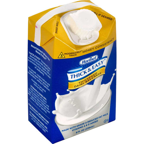 Hormel Health Labs Thick and Easy Thickened Dairy Beverage, Honey Consistency, 8 Fluid Ounce -- 27 per case