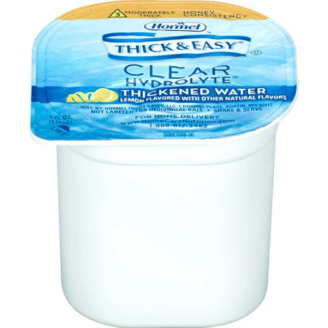 Hormel Health Labs Thick and Easy Clear Hydrolyte Thickened Water, Honey Consistency, 4 Ounce -- 24 per case
