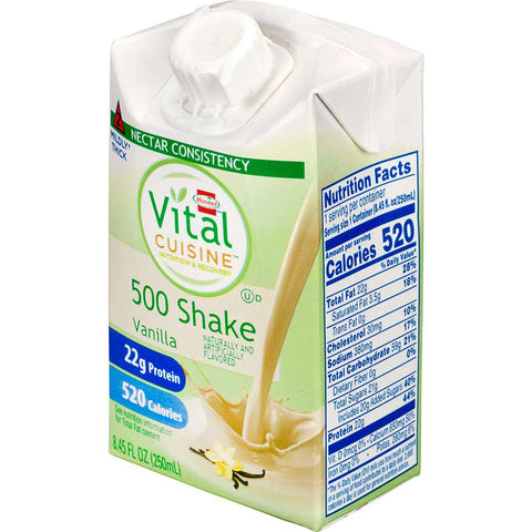 Hormel Vital Cuisine 500 Shake, Vanilla Flavor, Level 2 Nectar Consistency , 8.45 Ounce -- 27 per case