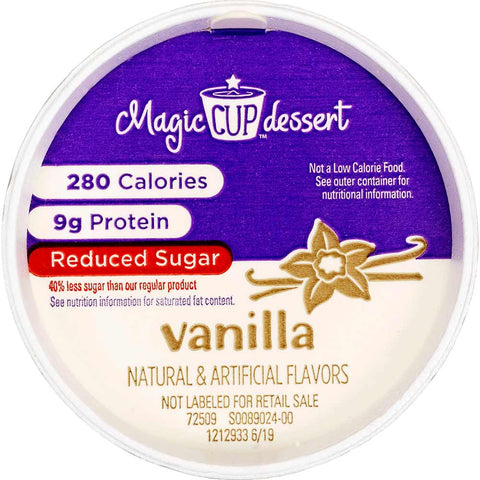 Magic Cup Fortified Frozen Vanilla Reduced Sugar Dessert, 4 Ounce -- 48 per case