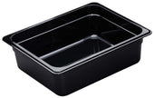 H Pan Half Size Food Storage Pan, Black, 10 7/16 x 12 3/4 x 4 inch -- 6 per case
