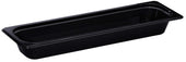 H Pan Half Size Long Food Storage Pan, Black, 6 3/8 x 20 7/8 x 2 1/2 inch -- 6 per case.
