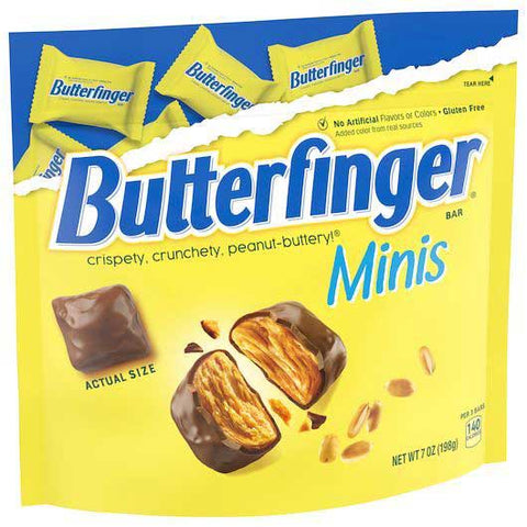 Butterfinger Unwrapped Minis Crispety Crunchety Peanut-Buttery Bar, 2.8 Ounce -- 9 per case