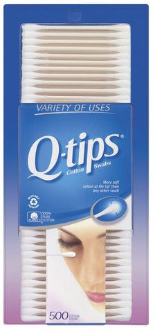 Q tips Cotton Swab, 500 count per pack -- 12 per case.