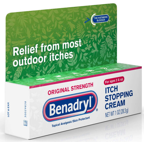 Pfizer Benadryl Original Strength Topical Analgesic Itch Stopping Cream, 1 Ounce -- 24 per case