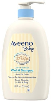 Aveeno Baby Wash and Shampoo, 33 Ounce -- 6 per case.