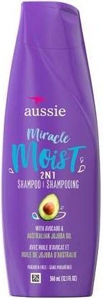Aussie Miracle Moist 2 in 1 Shampoo, 12.1 Fluid Ounce -- 6 per case