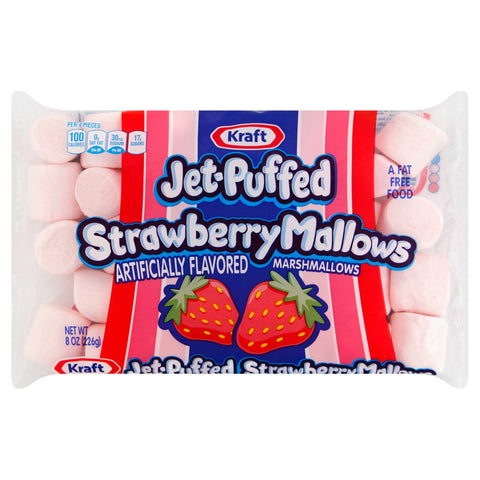 Jet-Puffed Strawberry Mallows Flavored Marshmallows, 8 Ounce -- 16 per case