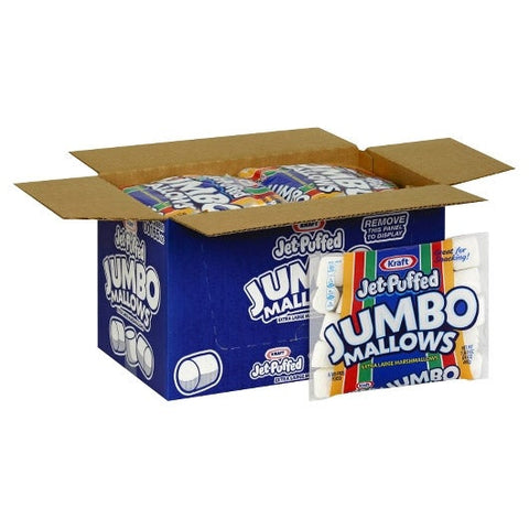 Jet Puffed Jumbo Marshmallow Snack, 24 Ounce -- 8 per case.