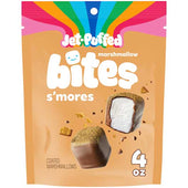 Jet-Puffed Smores Flavored Coated Marshmallow Bites, 4 Ounce Resealable Bag -- 6 per case