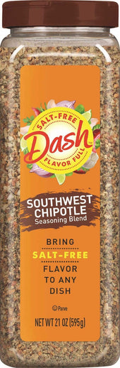Dash Salt Free Southwest Chipotle Seasoning Blend, 21 Ounce -- 6 per case