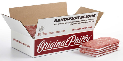 Original Philly WOW Seasoned Beef Sandwich Slices, 6 Ounce -- 27 per case.
