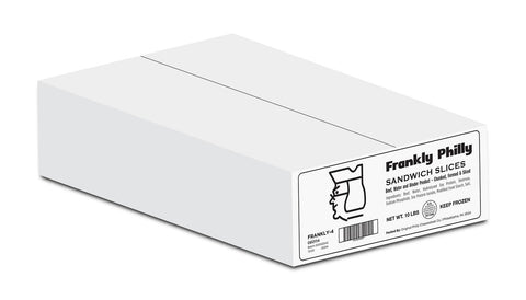 Original Philly Cheesesteak Frankly Philly Seasoned Beef Sandwich Slices, 4 Ounce -- 40 per case