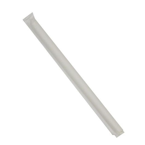 Galligreen Sip n Save White Wrapped Paper Milkshake Straw , 8 inch - 250 per pack -- 4 packs per case