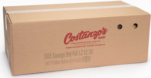 Costanzos Bakery Sausage Brat Roll, 63 Gram -- 72 per case