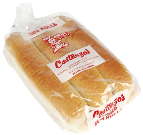 Costanzos Bakery White Submarine Roll, 176 Gram -- 36 per case