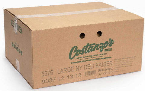 Costanzos Bakery Large New York Deli Kaiser Roll, 87.5 Gram -- 48 per case