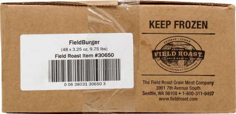 Field Roast Plant Based and Vegetarian Fieldburger, 3.25 Ounce -- 48 per case