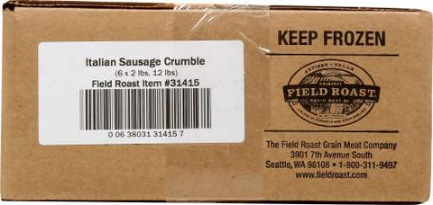 Field Roast Plant Based and Vegetarian Italian Sausage Crumble, 2 Pound -- 6 per case