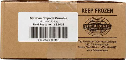 Field Roast Plant Based and Vegetarian Mexican Chipotle Sausage Crumble, 2 Pound -- 6 per case